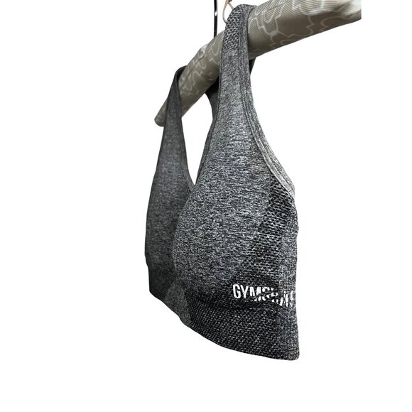 Gymshark Padded Sports Bra Heather Gray Small Stretch Moisture Wicking - Picture 3 of 4